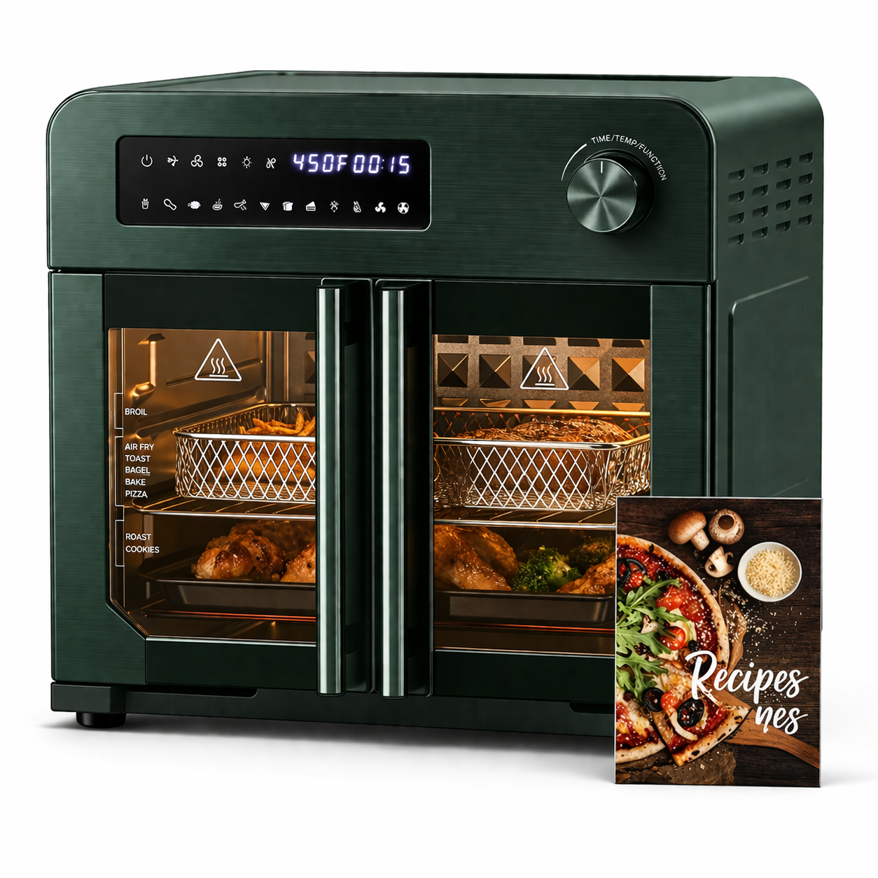 10-in-1 24QT  French Door Countertop Air Fryer Toaster Oven